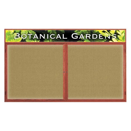 United Visual Products Open Faced Traditional Corkboard, 48x36" UV642A-SATIN-DRKSPR
